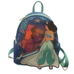 Loungefly Princess Jasmine Teal and Gold Backpack